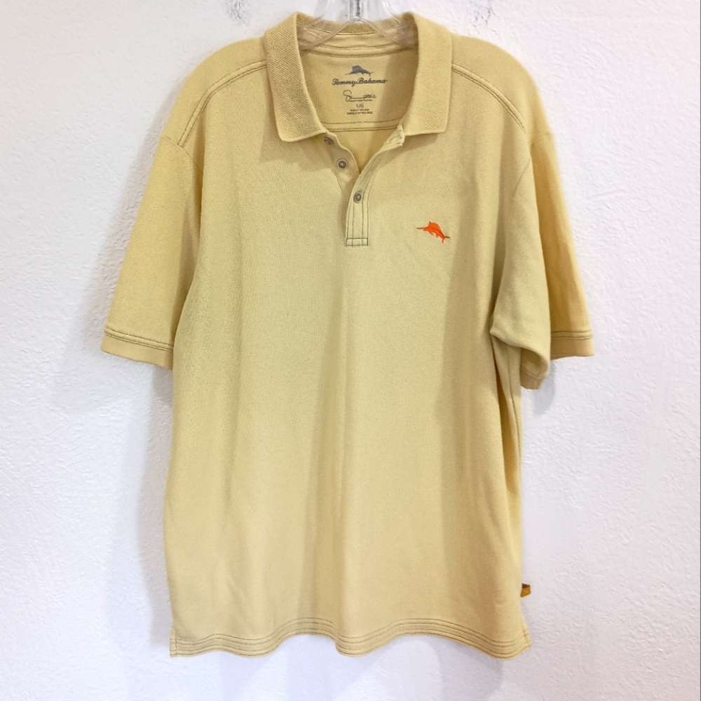 Tommy Bahama Supima Emfielder Polo In Yellow